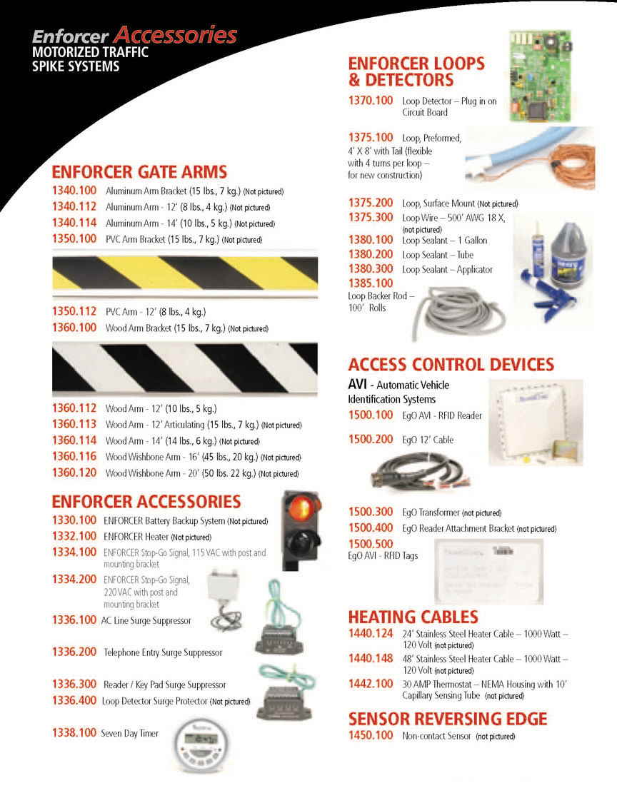 Barrier Gate Operators!  Factory Authorized Distributor of Magnetic Autocontrol Corporation and Guardian Traffic Control and Guardian Gate Hardware manufactured by the Antech Corporation. Our offices are located 2 blocks from this major manufacturer, in business since 1949. Take advantage of our hands-on, eyes-on capability to observe your order being manufactured to your specifications. Competitive pricing. Feel safer with turnstiles, one-way access control systems, road traffic control systems, retractable tire traffic spikes, super heavy duty hinges, gate operators (upswung arms for passage), speed bumps, key switches, Cobra, Cobra II, StingRay, and Enforcer brands, spike strips for both in-ground and on-ground directional treadle systems for in-bound and out-bound pneumatic tires. We sell at discount to apartment complexes, shopping center, malls, airports, military bases/installations, factories and businesses to protect parking lots, employee, security, and public access, private and commercial property. Systems can be one-way or two-way, above ground, on ground, flat mount, or surface mount... hydraulic options.